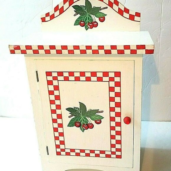 Vintage White Wood Kitchen Cabinet Retro